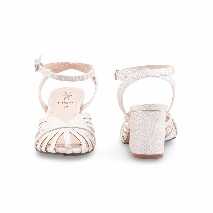 Cream Formal Sandal For Ladies FR5517