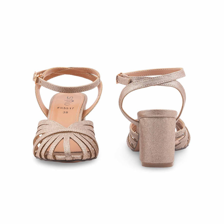 Golden Formal Sandal For Ladies FR5517