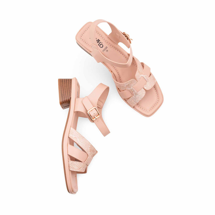 Peach Formal Sandal For Women FR5526