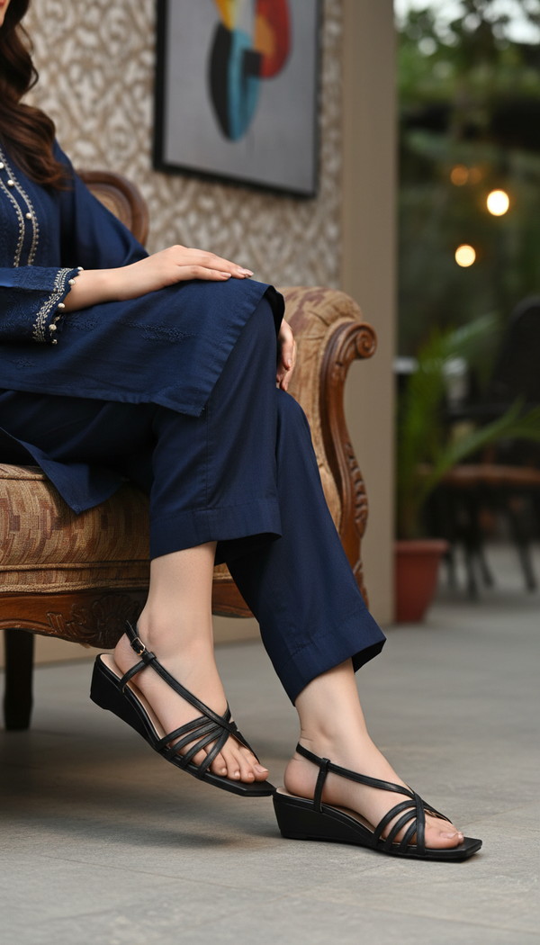 Black Formal Sandal For Ladies FR5528