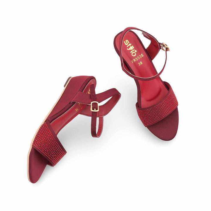 Maroon Formal Sandal For Ladies FR5535
