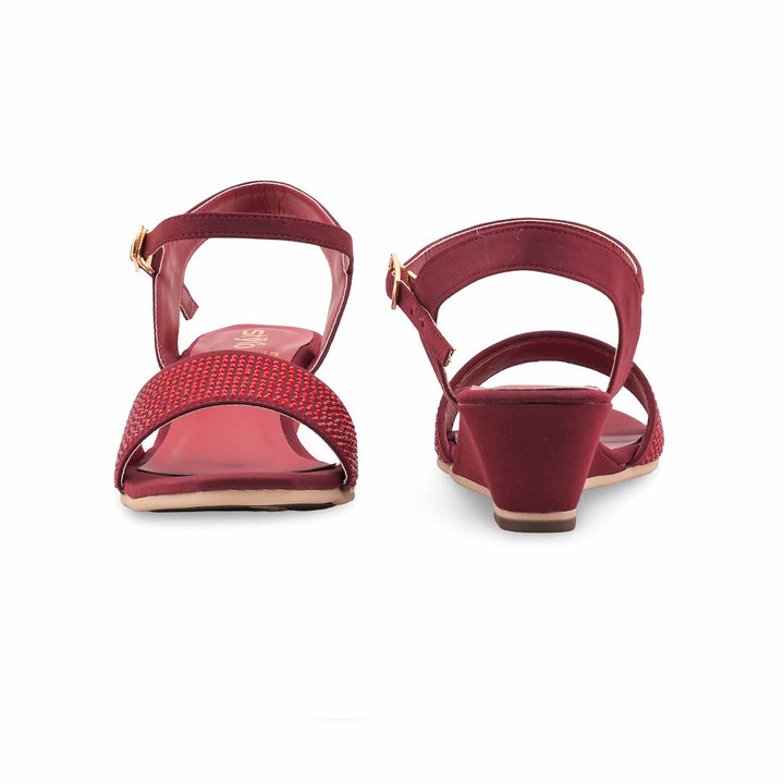 Maroon Formal Sandal For Ladies FR5535
