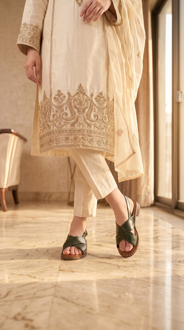 Olive Formal Women Sandal FR5536