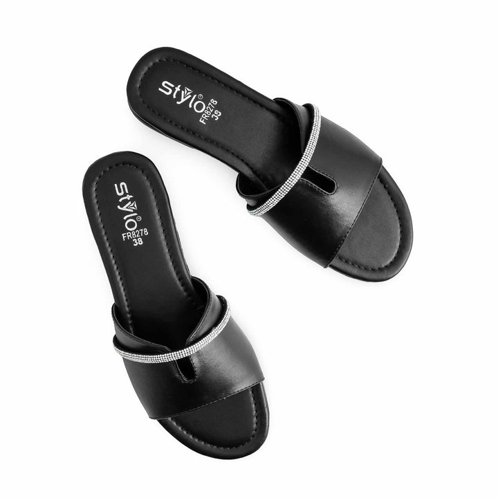 Black Formal Slipper For Women FR8278