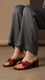 Maroon Formal Slipper For Women FR8280