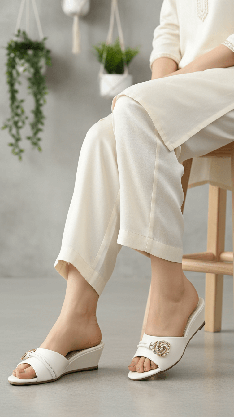 White Formal Slipper FR8283