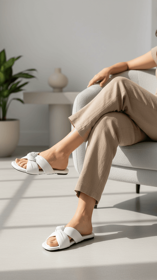 White Formal Slipper For Women FR8292