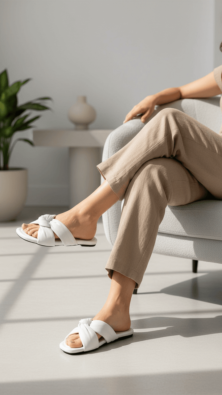 White Formal Slipper For Women FR8292