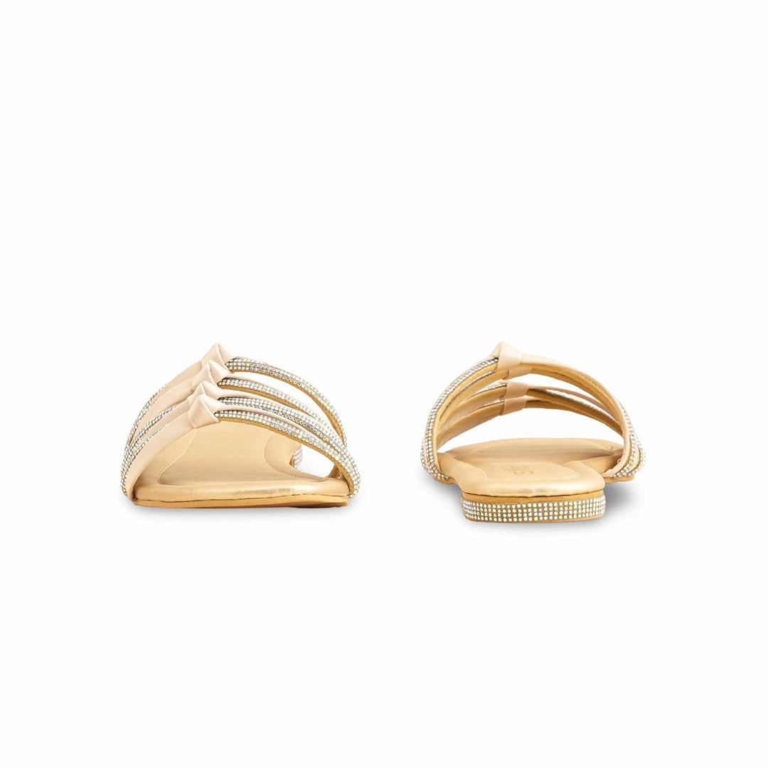 Golden Formal Slipper For Ladies FR8302