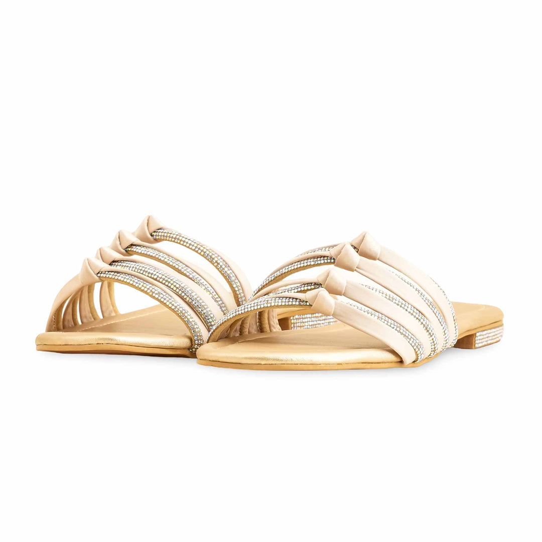 Golden Formal Slipper For Ladies FR8302