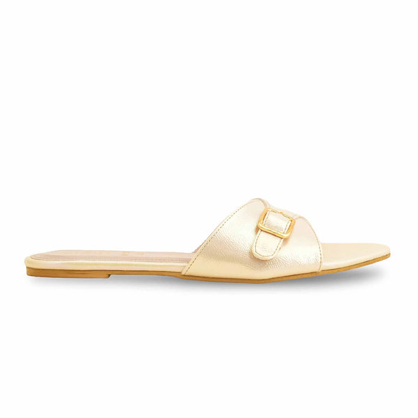 Cream Formal Slipper For Women FR8316