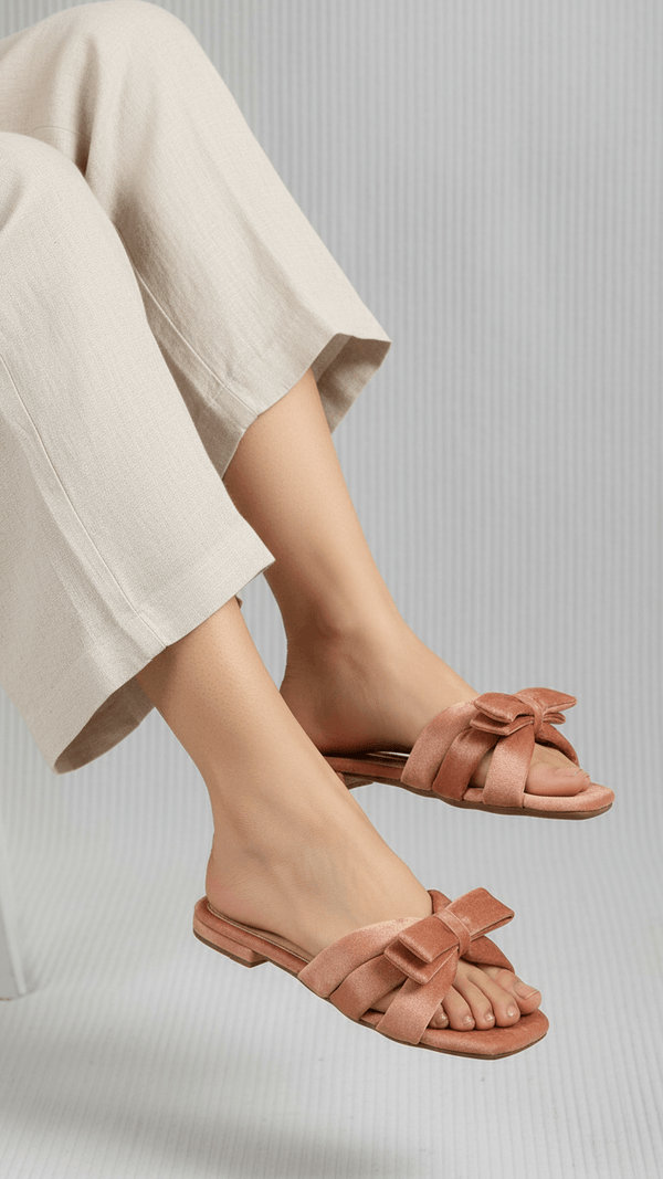 Peach Formal Slipper For Women FR8319