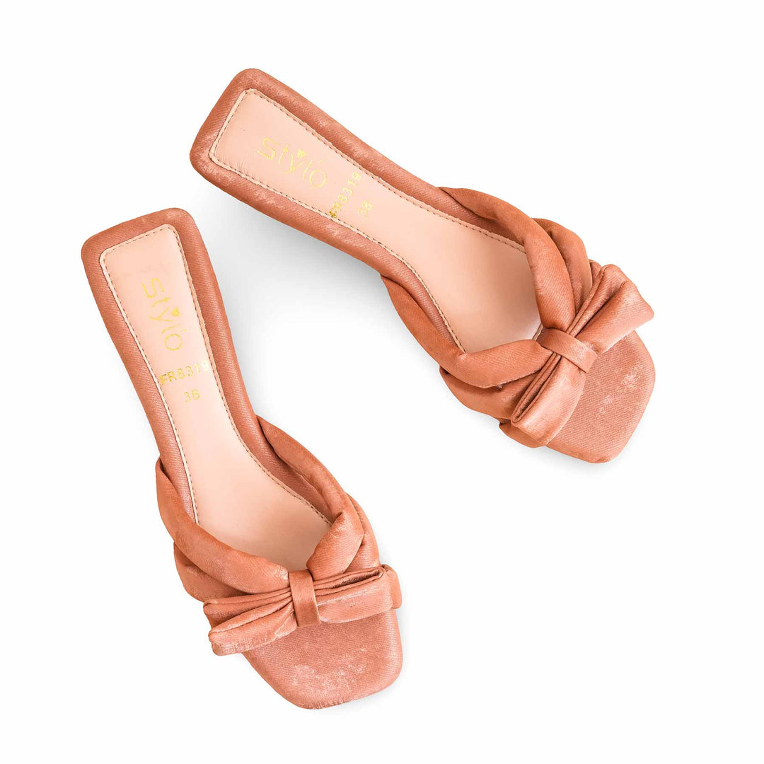 Peach Formal Slipper For Women FR8319