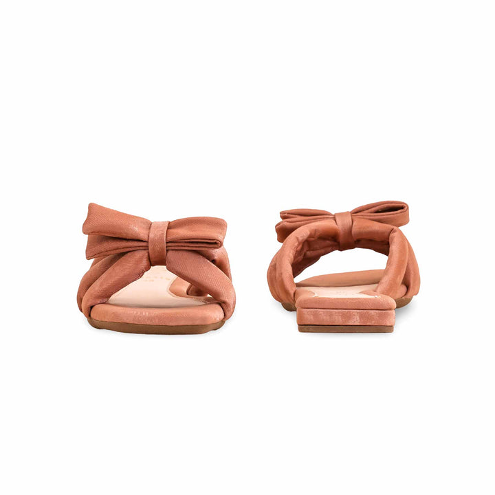 Peach Formal Slipper For Women FR8319