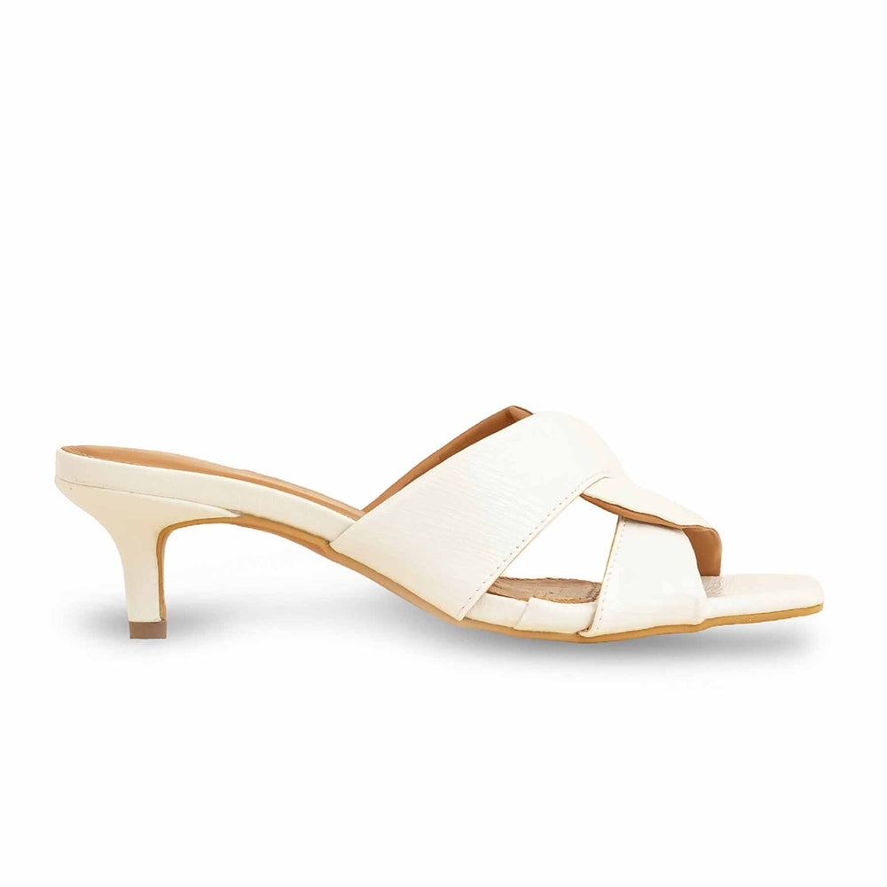 Cream Formal Slipper For Women FR8321