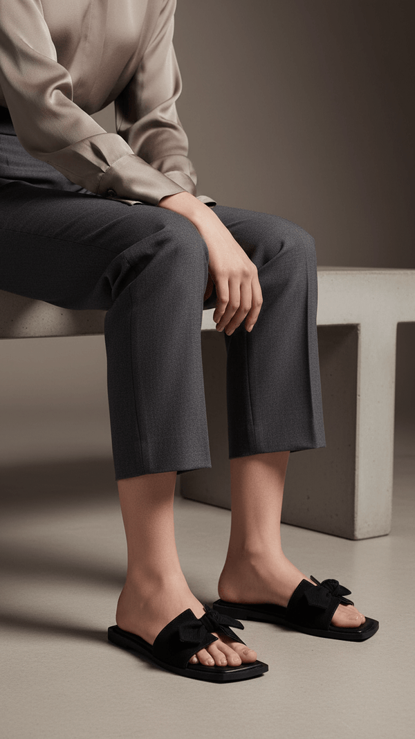 Black Formal Slipper For Ladies FR8322