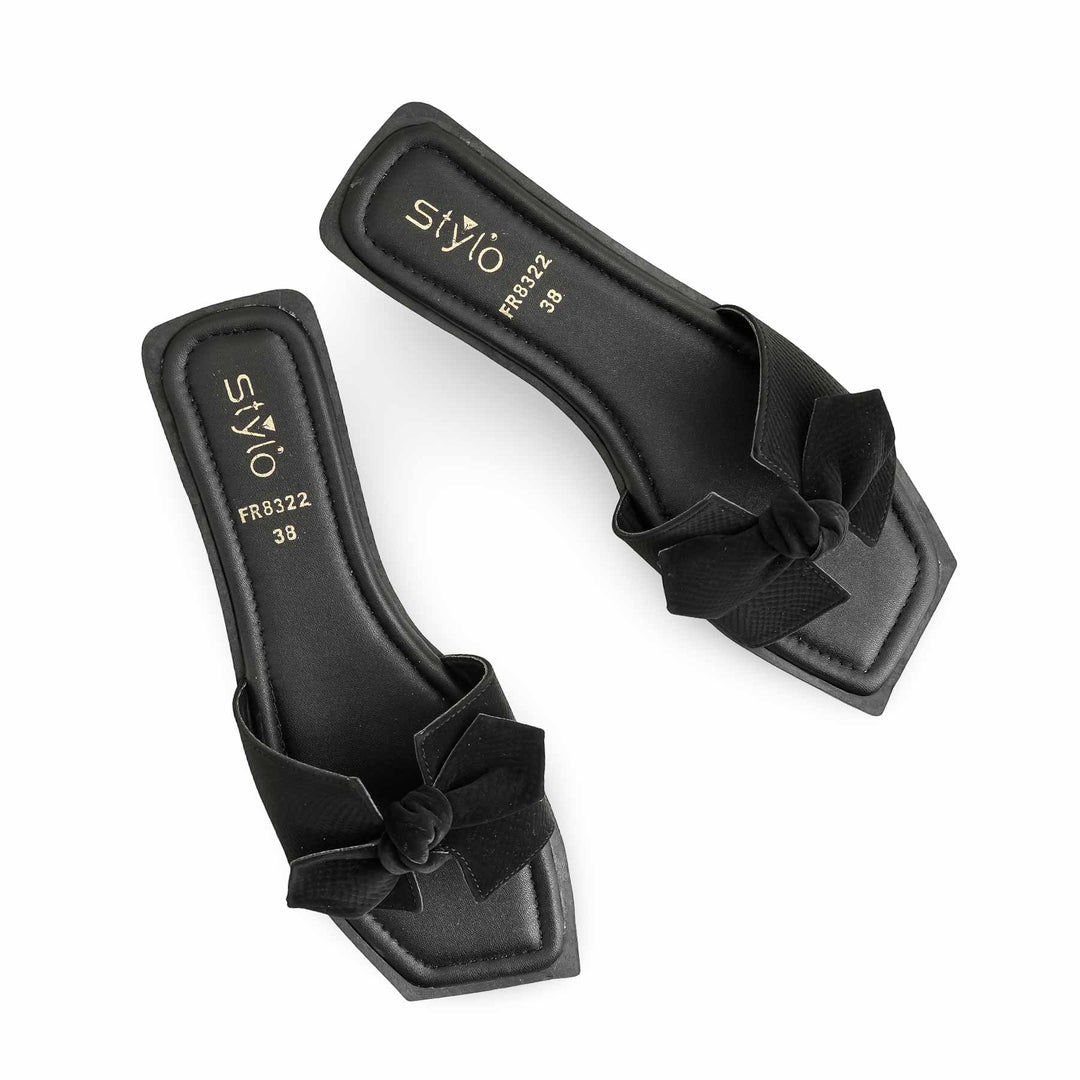 Black Formal Slipper For Ladies FR8322