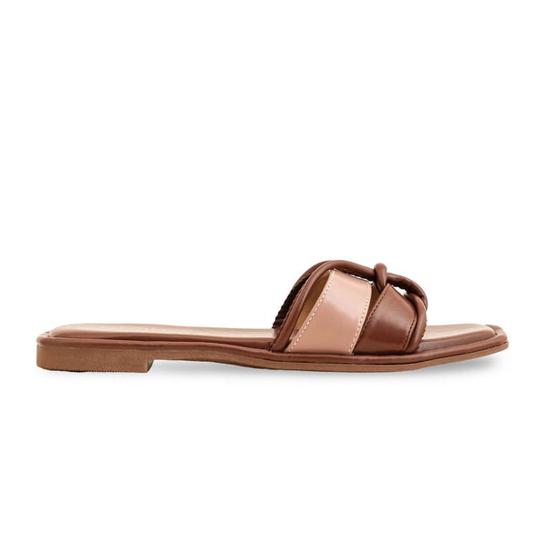 Brown Formal Slipper For Ladies FR8323
