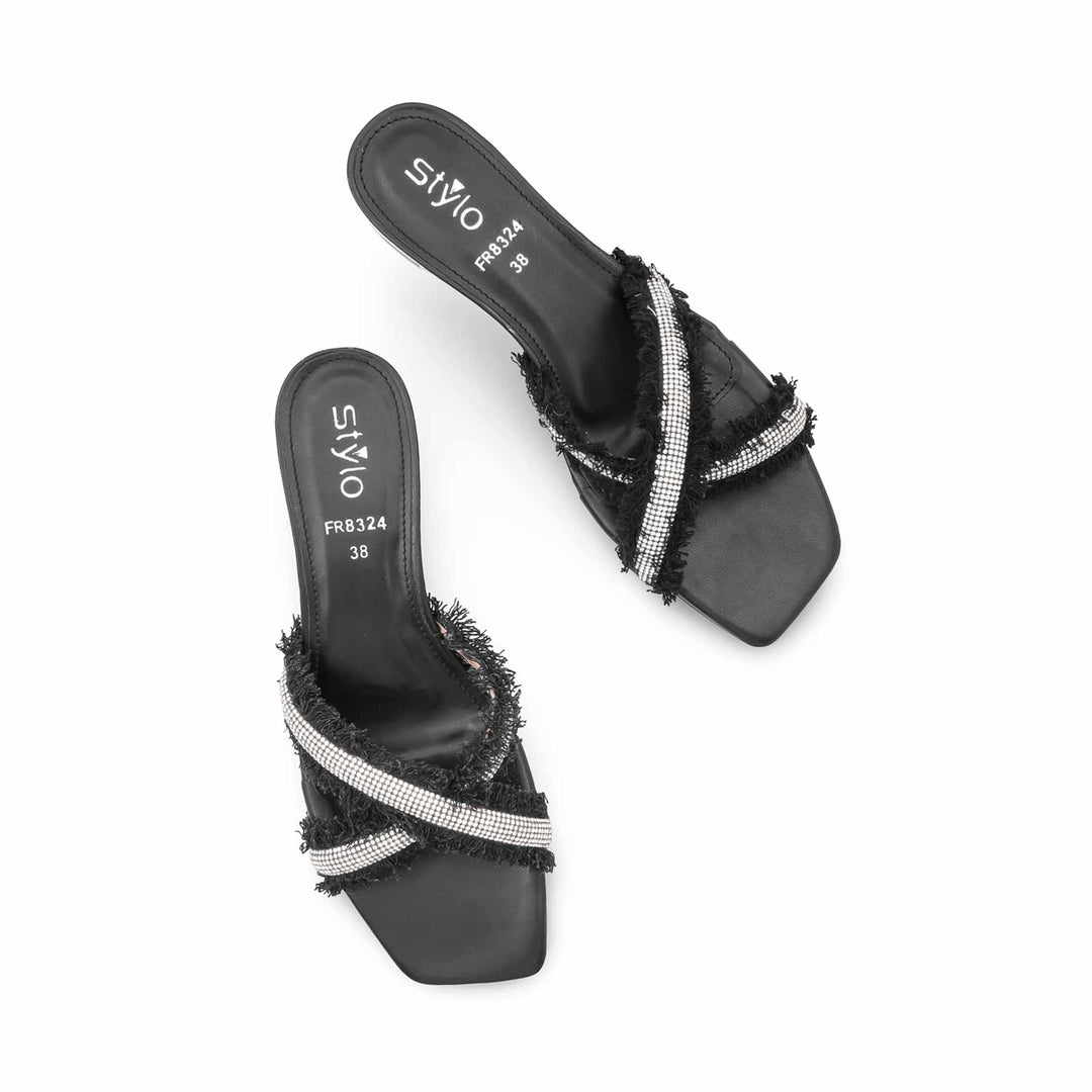 Black Formal Slipper For Women FR8324