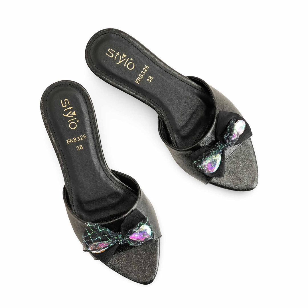 Black Formal Slipper For Ladies FR8326