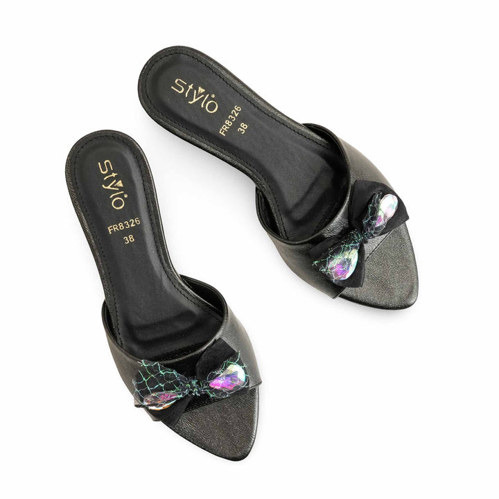 Black Formal Slipper For Ladies FR8326
