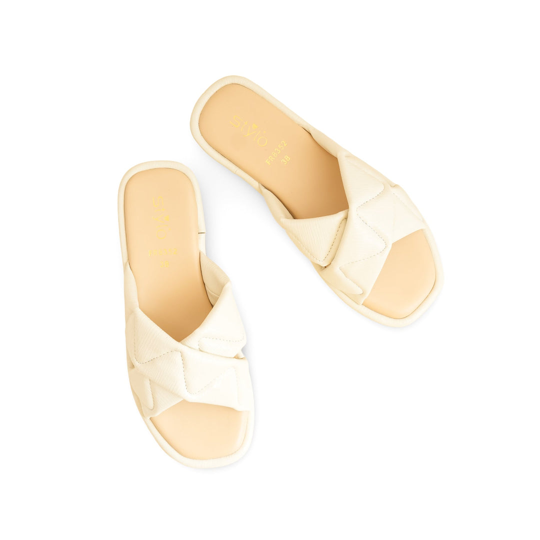 Cream Formal Slipper FR8352