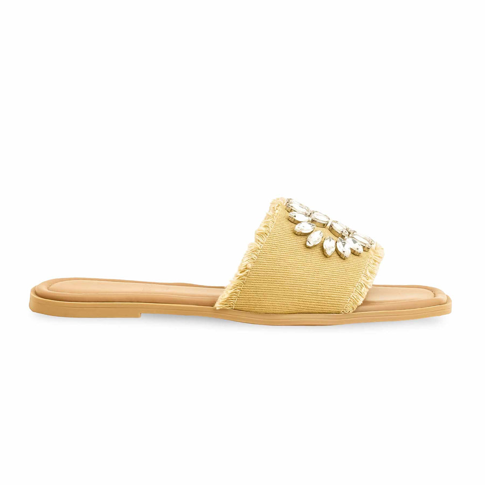 Beige Formal Slipper For Ladies FR8355