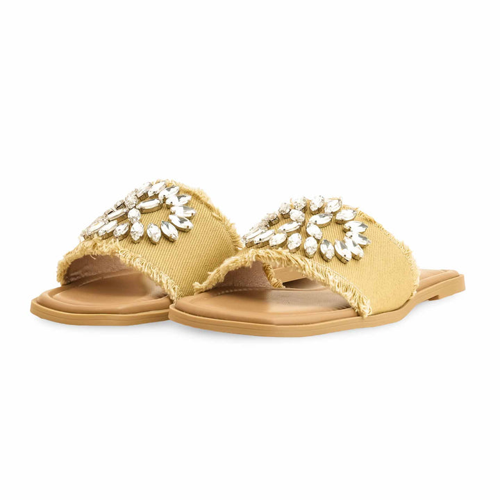 Beige Formal Slipper For Ladies FR8355