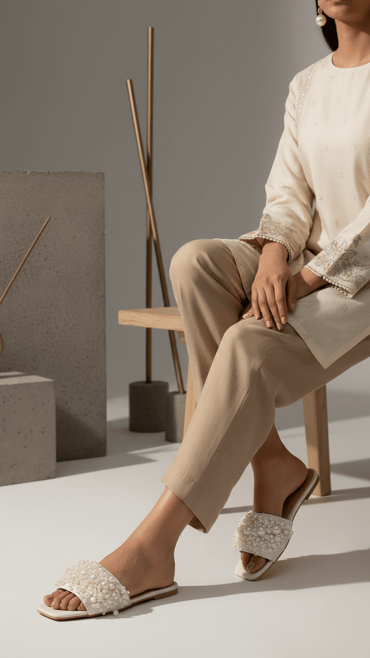 White Formal Slipper FR8358