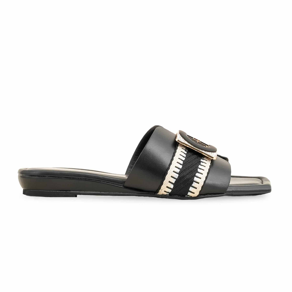 Black Formal Slipper For Ladies FR8362
