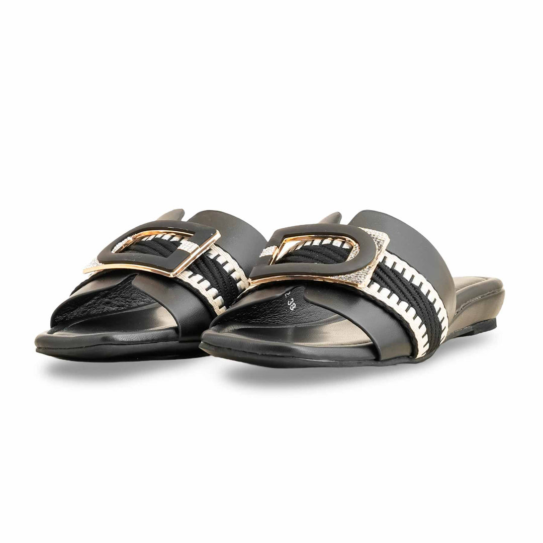Black Formal Slipper For Ladies FR8362