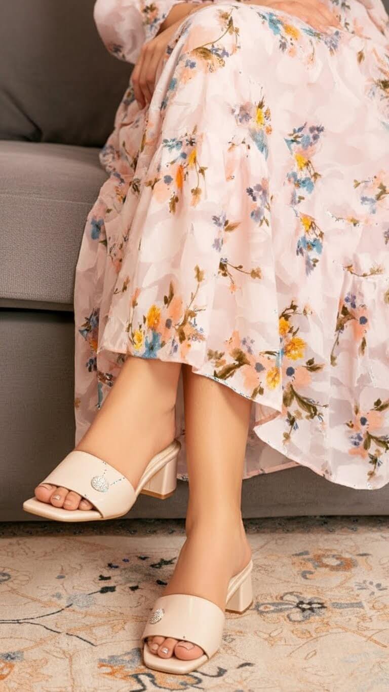 Beige Formal Slipper FR8378