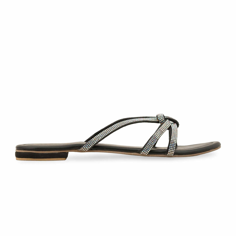 Black Formal Slipper For Ladies FR8395