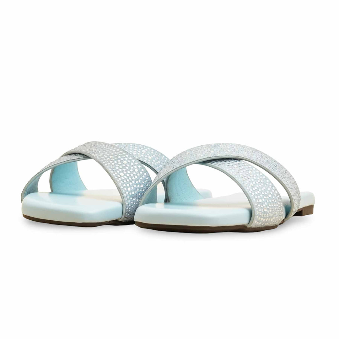 Sky Blue Formal Slipper For Women FR8409