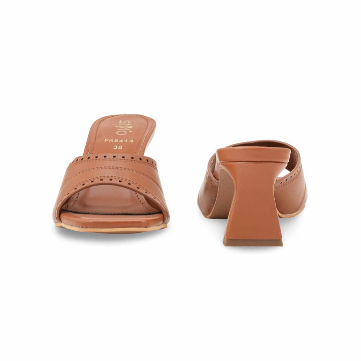 Tan Formal Slipper For Women FR8414