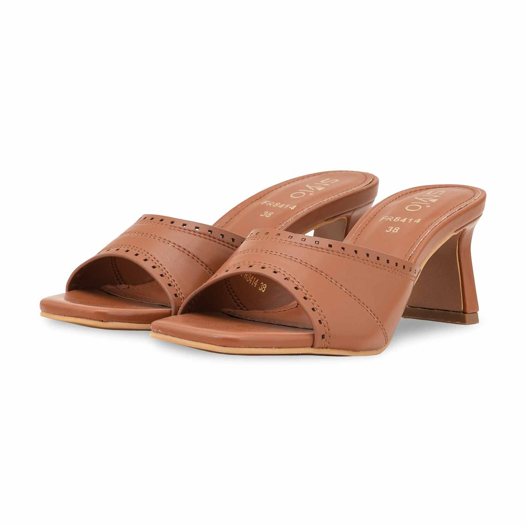 Tan Formal Slipper For Women FR8414