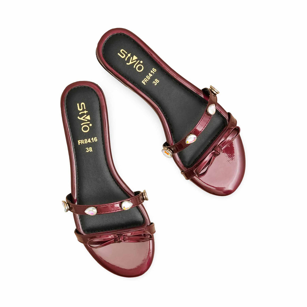 Maroon Formal Slipper FR8416