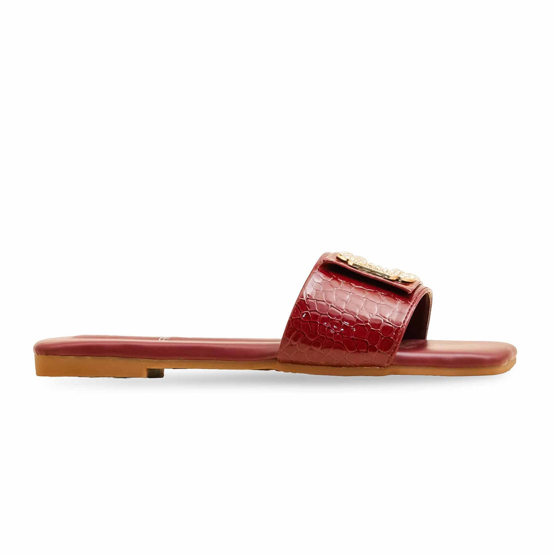 Maroon Formal Slipper For Ladies FR8419