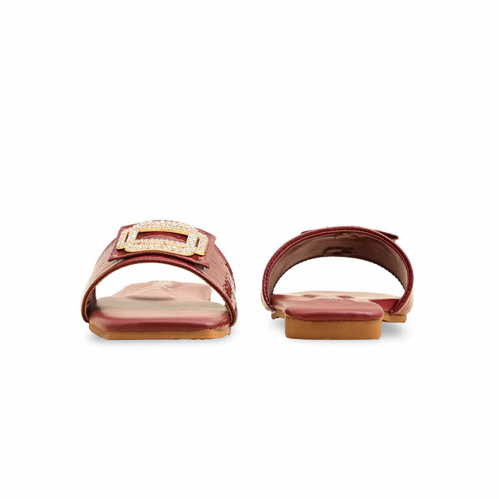 Maroon Formal Slipper For Ladies FR8419