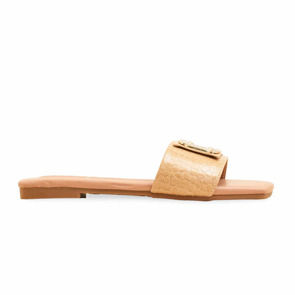Beige Formal Slipper For Ladies FR8419
