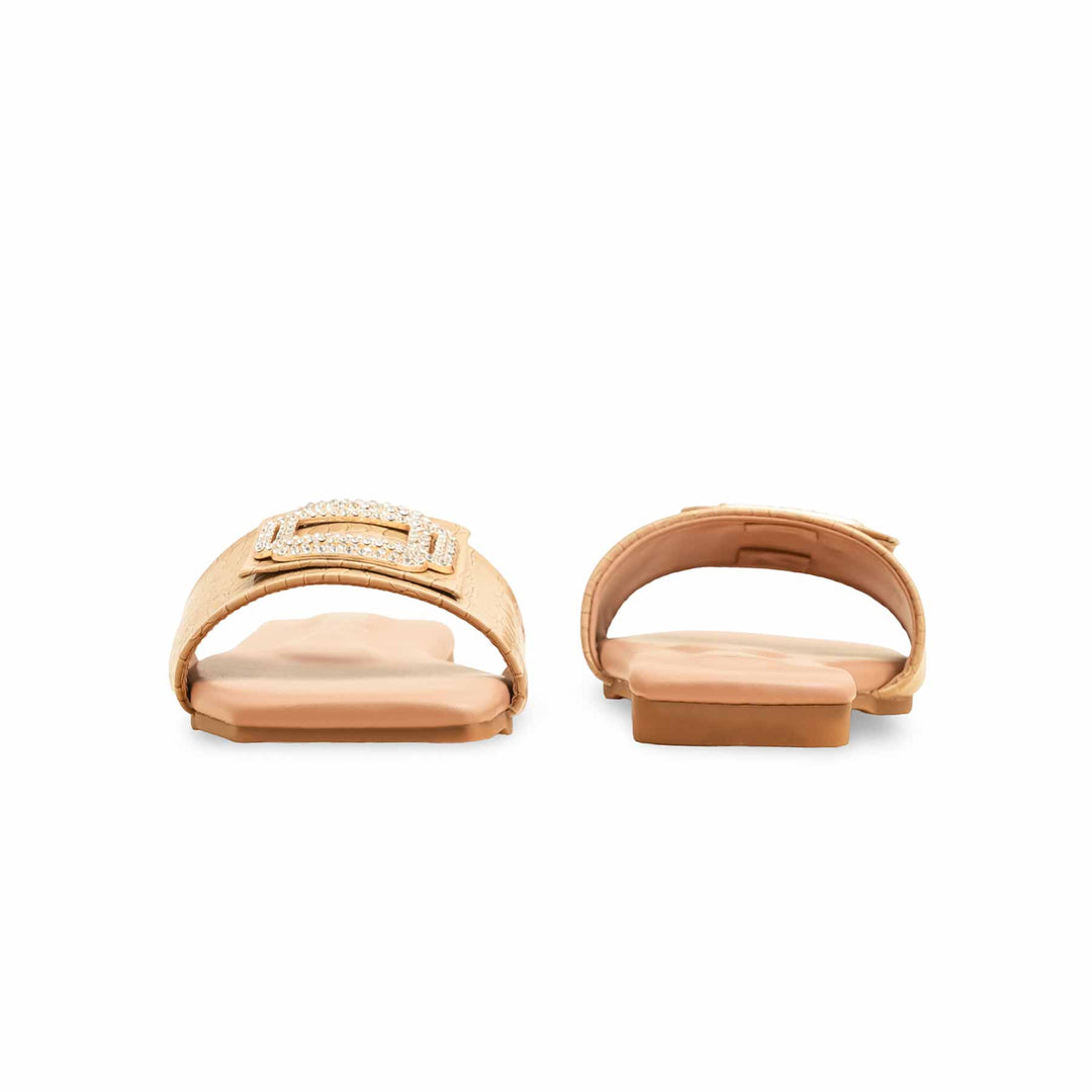 Beige Formal Slipper For Ladies FR8419