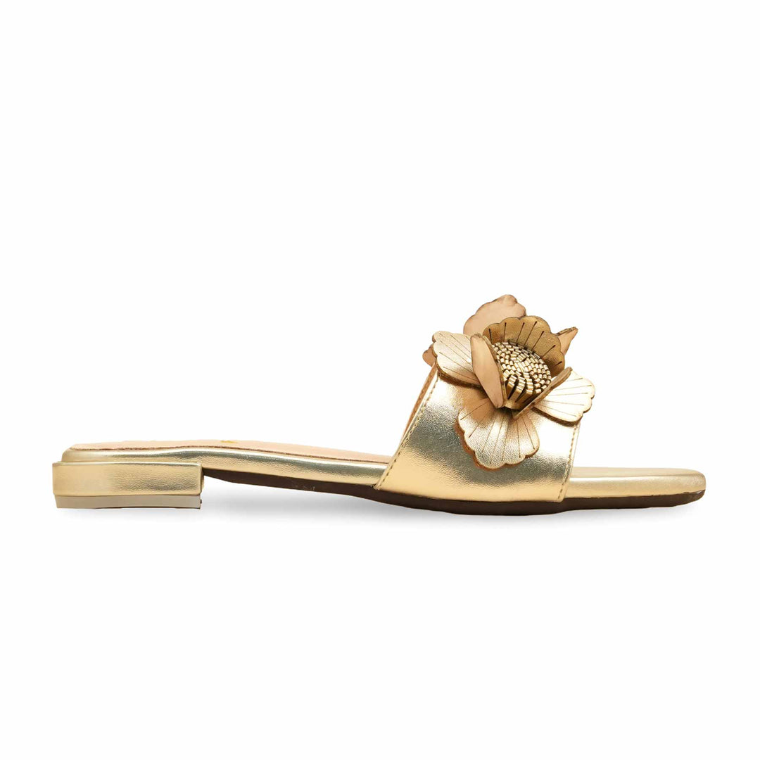 Golden Formal Slipper For Ladies FR8423
