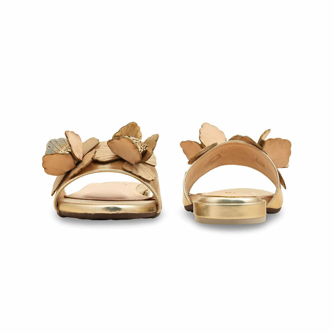 Golden Formal Slipper For Ladies FR8423