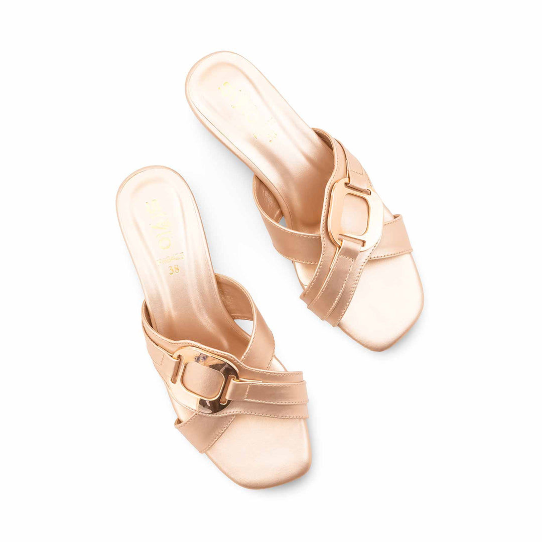 Golden Formal Slipper For Ladies FR8425