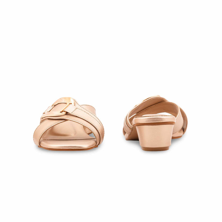 Golden Formal Slipper For Ladies FR8425