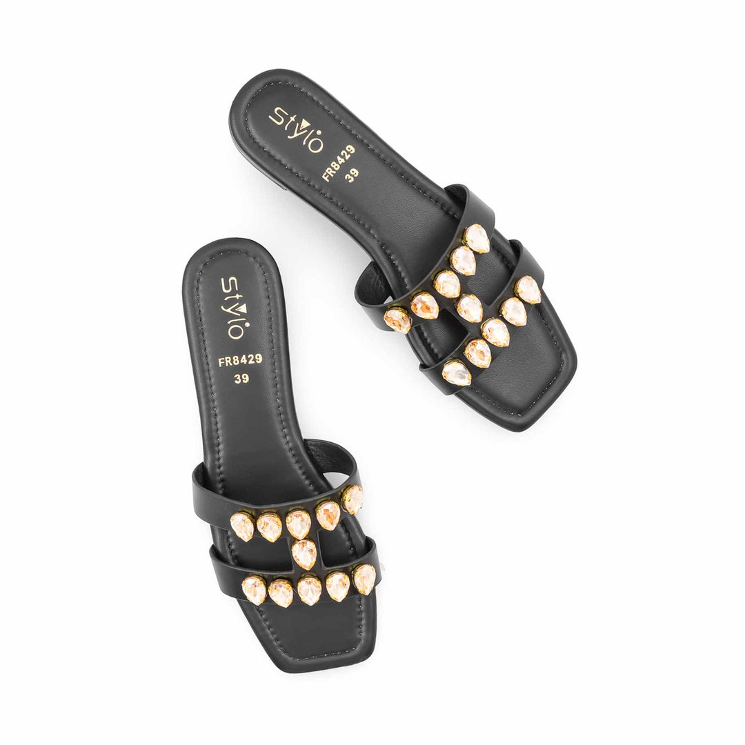 Black Formal Slipper For Women FR8429