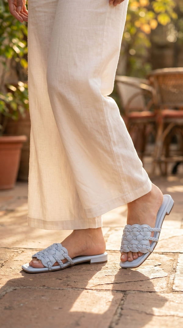 Sky Blue Formal Slipper For Ladies FR8430
