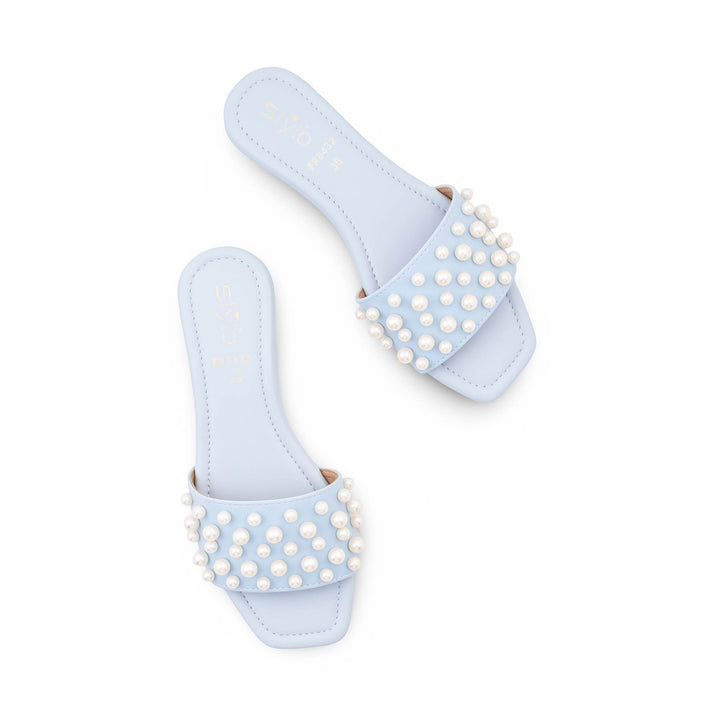 Sky Blue Formal Slipper For Women FR8432