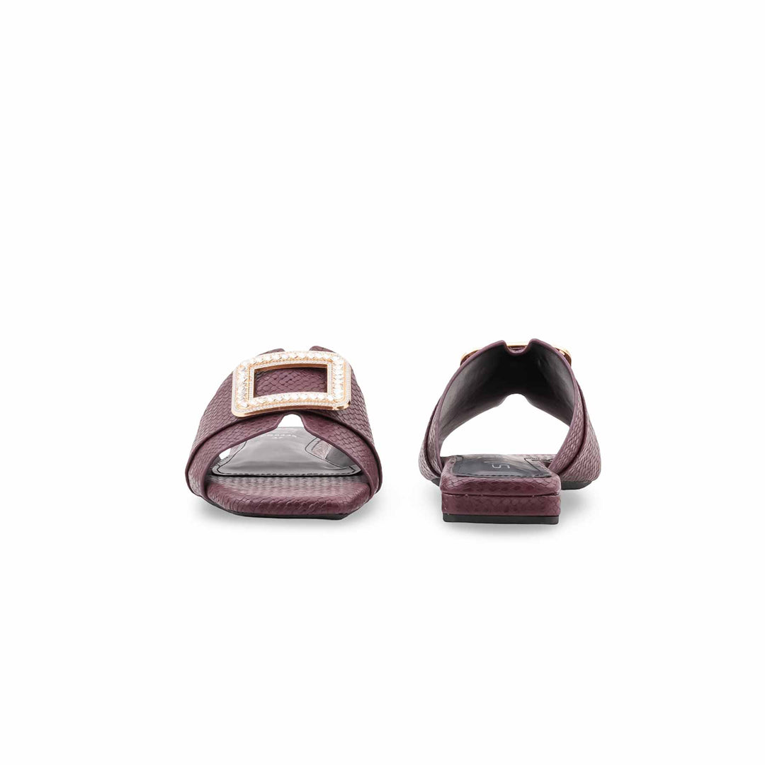 Maroon Formal Slipper For Ladies FR8435