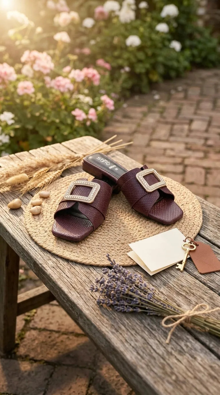 Maroon Formal Slipper For Ladies FR8435